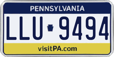 PA license plate LLU9494