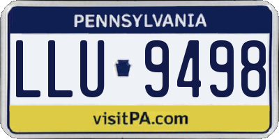 PA license plate LLU9498