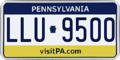 PA license plate LLU9500