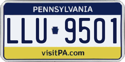 PA license plate LLU9501