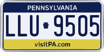 PA license plate LLU9505