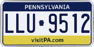 PA license plate LLU9512