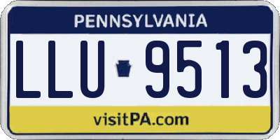 PA license plate LLU9513