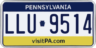 PA license plate LLU9514