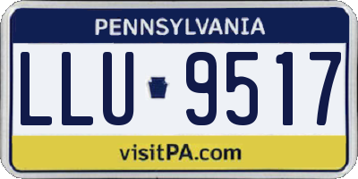 PA license plate LLU9517