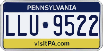 PA license plate LLU9522
