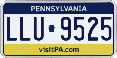 PA license plate LLU9525