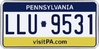 PA license plate LLU9531