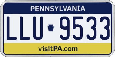 PA license plate LLU9533