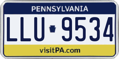 PA license plate LLU9534