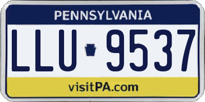 PA license plate LLU9537