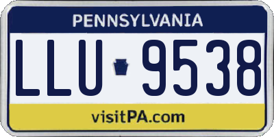 PA license plate LLU9538