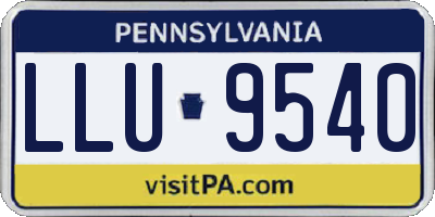 PA license plate LLU9540