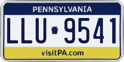 PA license plate LLU9541