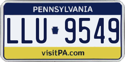 PA license plate LLU9549