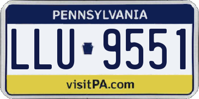 PA license plate LLU9551