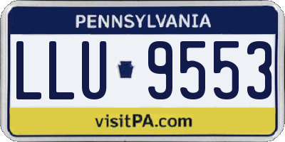 PA license plate LLU9553