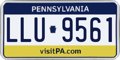 PA license plate LLU9561
