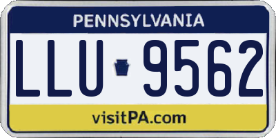 PA license plate LLU9562