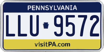 PA license plate LLU9572