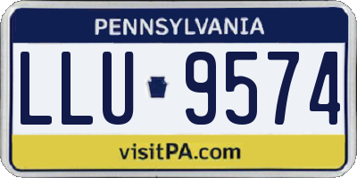 PA license plate LLU9574