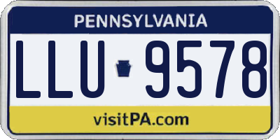 PA license plate LLU9578