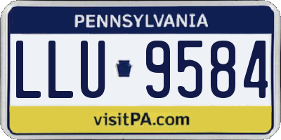 PA license plate LLU9584