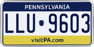 PA license plate LLU9603