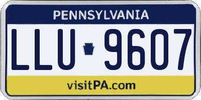 PA license plate LLU9607