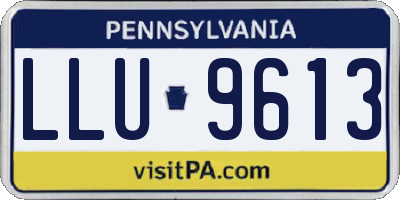 PA license plate LLU9613