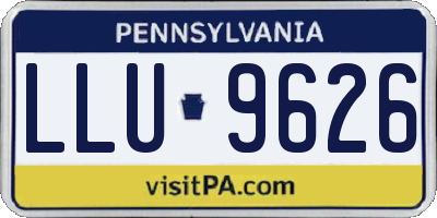 PA license plate LLU9626