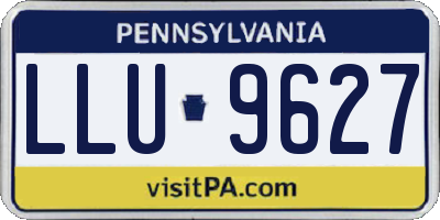 PA license plate LLU9627