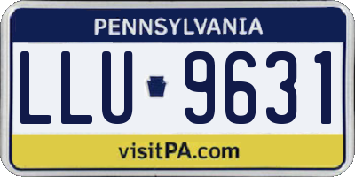 PA license plate LLU9631