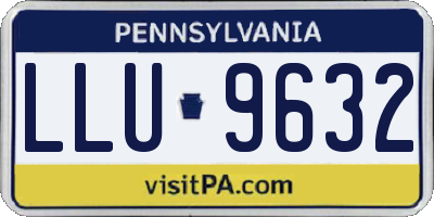 PA license plate LLU9632