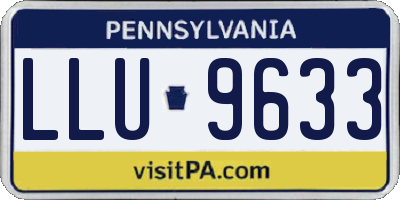 PA license plate LLU9633