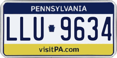PA license plate LLU9634