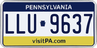 PA license plate LLU9637