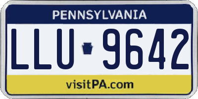 PA license plate LLU9642