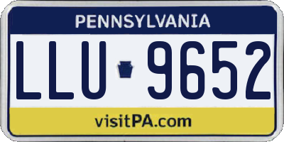 PA license plate LLU9652