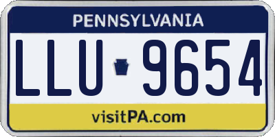 PA license plate LLU9654