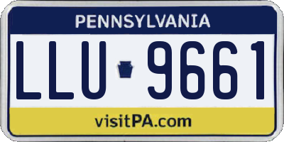 PA license plate LLU9661