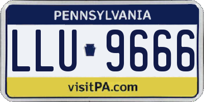 PA license plate LLU9666