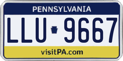 PA license plate LLU9667