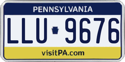 PA license plate LLU9676