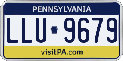 PA license plate LLU9679
