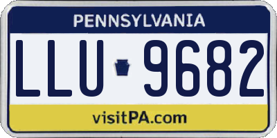 PA license plate LLU9682