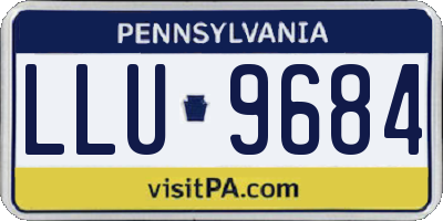 PA license plate LLU9684