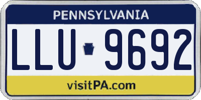 PA license plate LLU9692