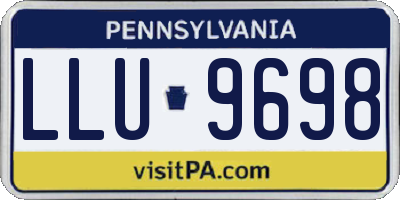 PA license plate LLU9698