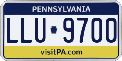 PA license plate LLU9700